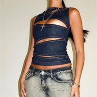 Women's Sleeveless Cutout Tank Top