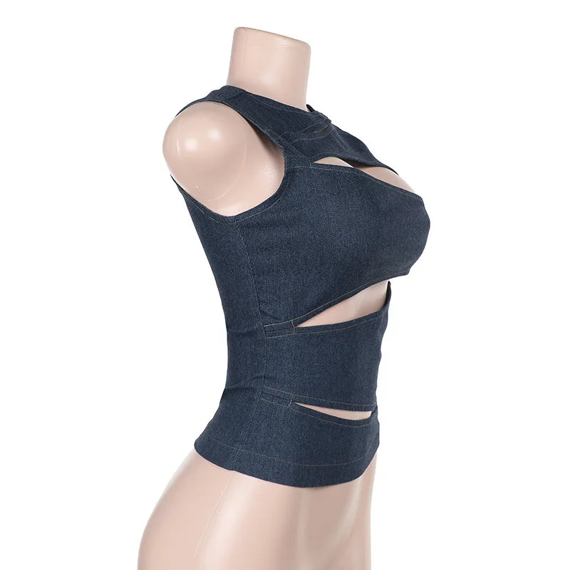 Women's Sleeveless Cutout Tank Top